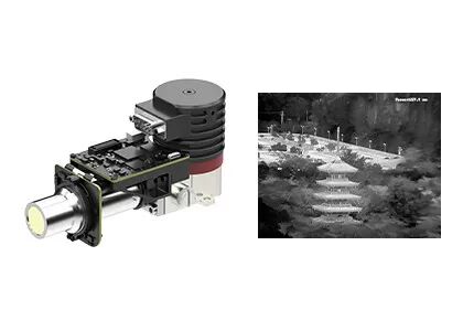 RS058 Cryocooler에 의하여 냉각되는 열 사진기 단위 T2SL LWIR 640x512/15μm